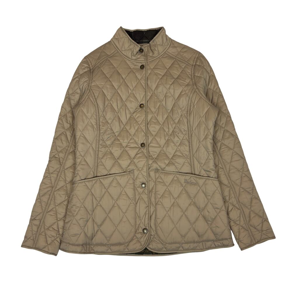 Rare Barbour Orvis Scafell Quilted Jacket Puffer Plaid Lined Tartan Women's 4